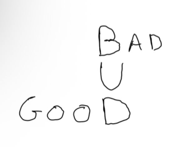 BAD U GOOD/ GOOD U BAD white